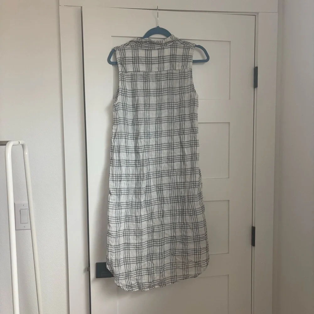 CP Shades Plaid Linen Mini Dress